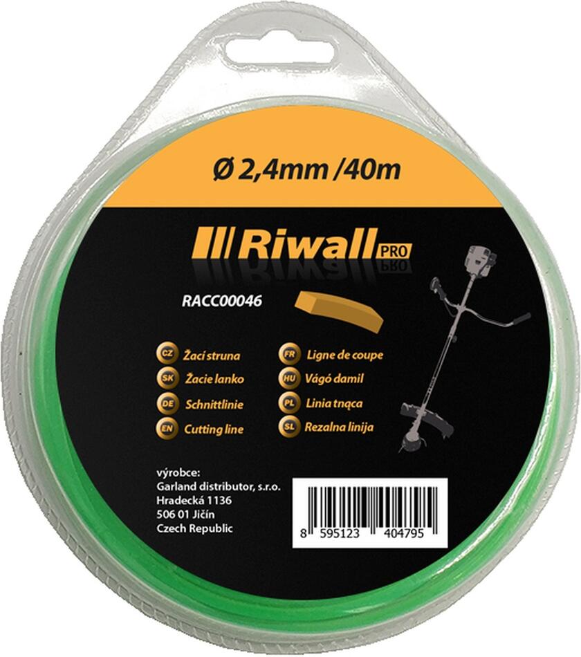 Riwall PRO Žací struna 2,4mm / 40m ( čtvercový průřez )