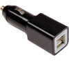 Solight USB nabíjecí autoadaptér, 2x USB, 2400mA max., DC 12-24V, černý