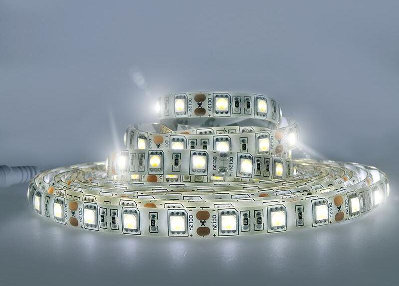 Solight LED světelný pás, 5m, SMD5050 60LED/m, 14,4W/m, IP65, studená bílá