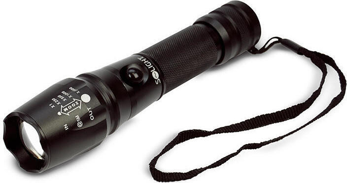 Solight LED nabíjecí profesionální svítilna, 600lm, T6 XML Cree LED, zoom, Li-Ion