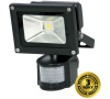 Solight LED venkovní reflektor, 10W, 800lm, AC 230V, černá, se senzorem