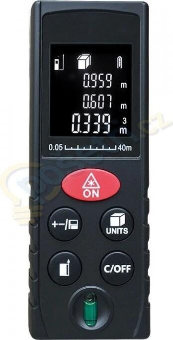Solight laserový měřič vzdálenosti, 0,05 - 40m