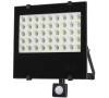 Solight LED venkovní reflektor, 50W, 4250lm, AC 230V, se senzorem, černá