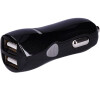 Solight USB nabíjecí autoadaptér, 2x USB, 3100mA max., DC 12-24V, bílošedivý