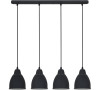 Solight lustr Verona quattro, 14cm, 4x E27, černá