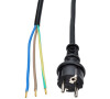 Solight flexo šňůra, 3x 1,5mm2, gumová, černá, 5m