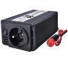 Solight invertor 12V, USB 500mA, kovový, černý, max. zatížení: 200W