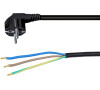 Solight flexo šňůra, 3x 1mm2, černá, 2m