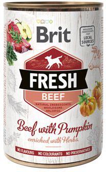 Brit Fresh Dog konz Beef with Pumpkin 400g