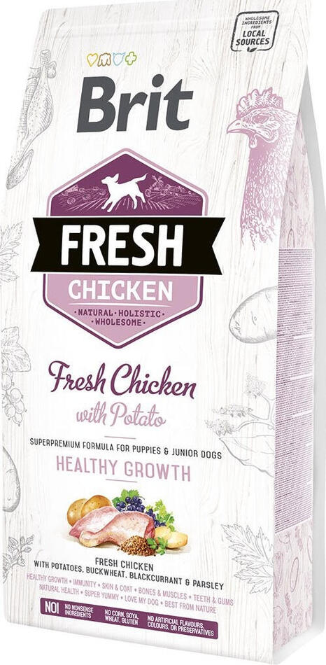 Brit Fresh Dog Chicken&Potato Puppy HealthyGrowth 12kg