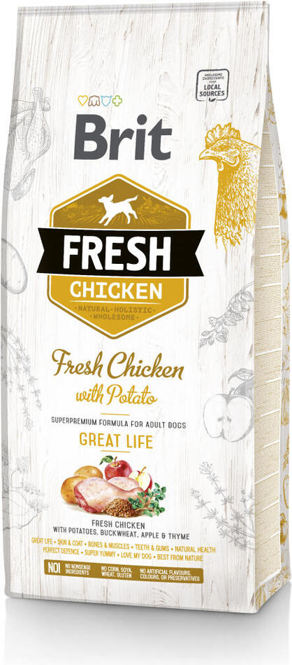 Brit Fresh Dog Chicken & Potato Adult Great Life 12kg