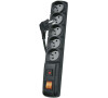 Rozvodný panel ACAR X5/3m 5x220V černý+přep.ochr. (9600)