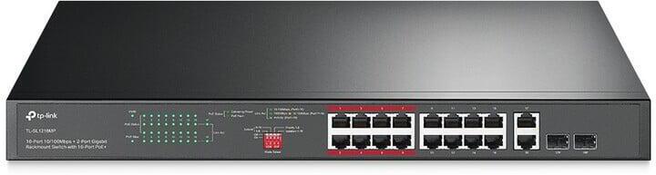 TP-Link CCTV switch TL-SL1218MP (16x100Mb/s, 2xGbE/2xSFP combo uplink, 16xPoE+, 250W)