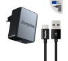 Energizer nabíječka Ultimate, 2 USB, 3,4A, USB-C kabel 100cm, černá (ACA2CEUUC23)