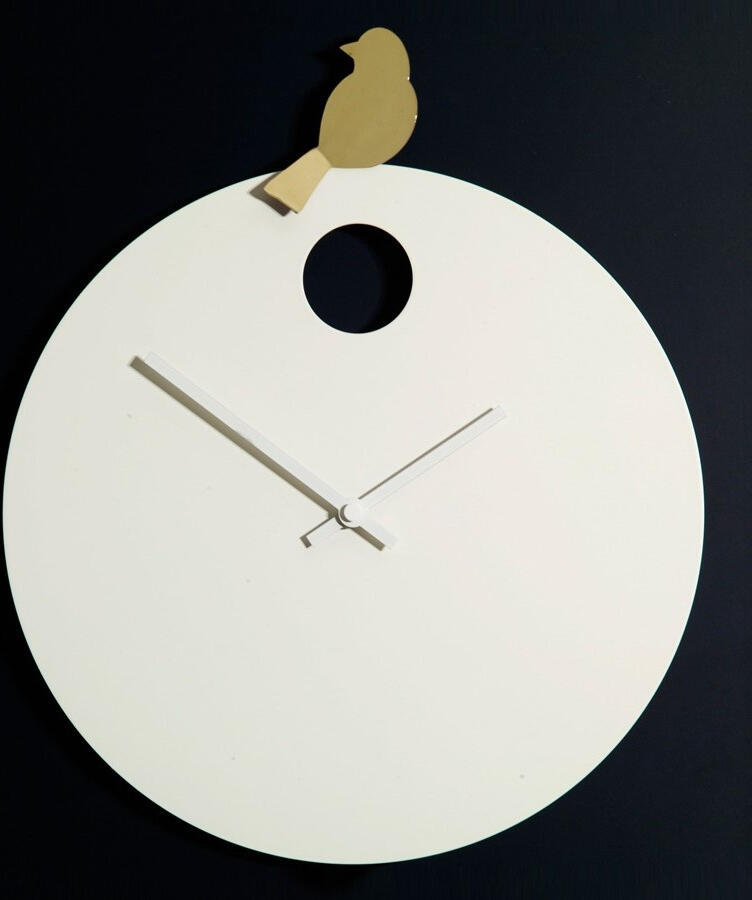 Designové nástěnné hodiny Diamantini&Domeniconi 394 gold Bird 40cm