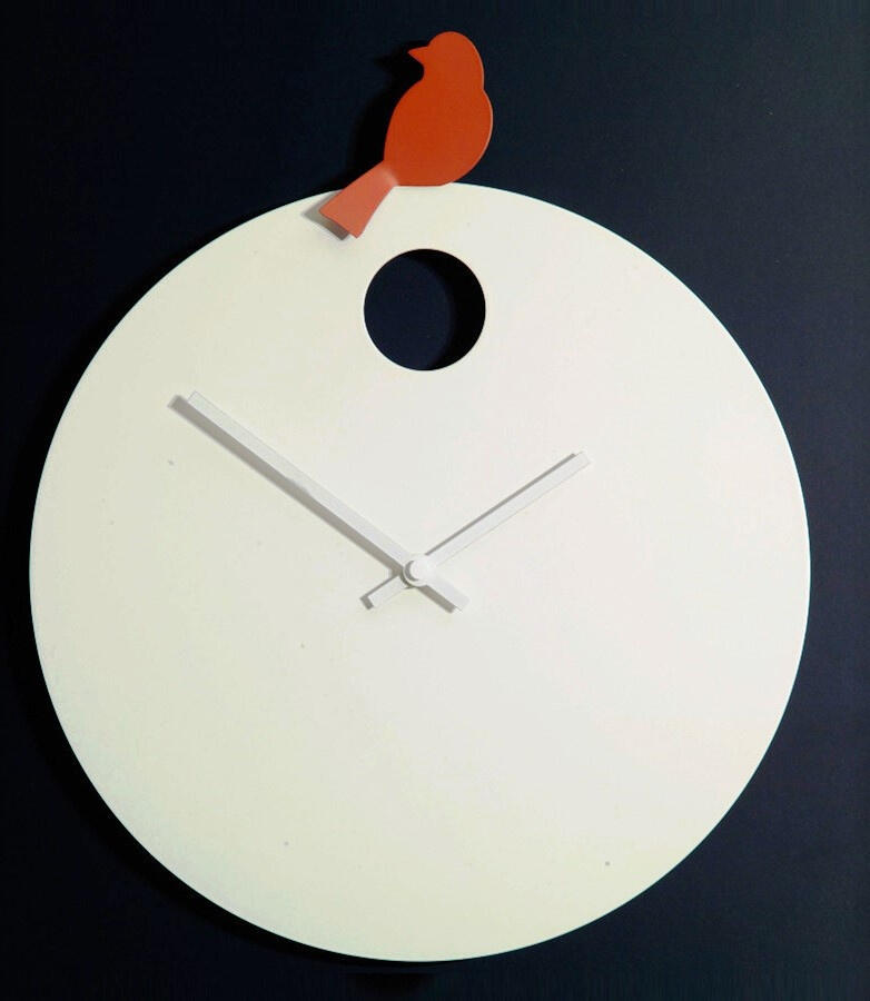 Designové nástěnné hodiny Diamantini&Domeniconi 394 orange Bird 40cm