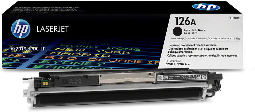 HP Inc. HP 126A Black LJ Toner Cart, CE310A (1,200 pages)