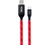 USB kabel Yenkee YCU 231 RD LED Micro, červený