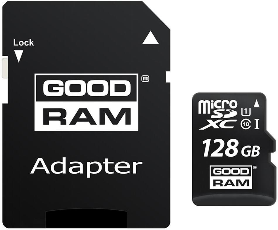 Paměťová karta GOODRAM MicroSDXC 128GB CL10 UHS1+adap