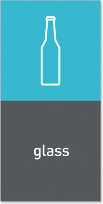 Simplehuman magnetický štítek na odpadkový koš - sklo "glass" KT1175