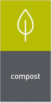 Simplehuman magnetický štítek na odpadkový koš - kompost "compost" KT1176