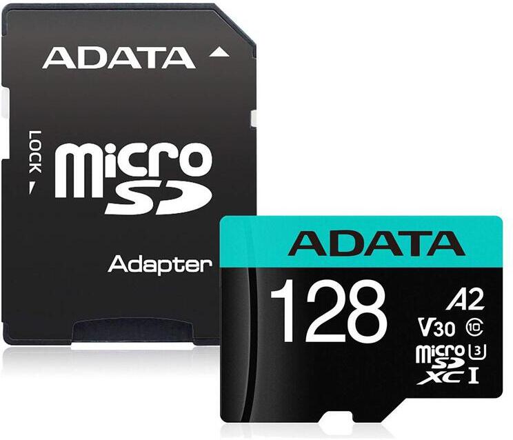ADATA V30S/micro SDXC/128GB/UHS-I U3 / Class 10/+ Adaptér (AUSDX128GUI3V30SA2-RA1)