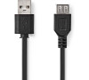 Kabel USB 2.0 A konektor/USB 2.0 A zdířka 3m NEDIS CCGP60010BK30