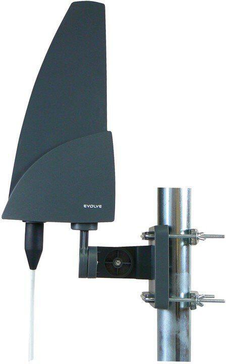 EVOLVEO Shark, aktivní venkovní anténa DAB+/DVB-T2, filtr LTE,4G,5G (SHARK01)