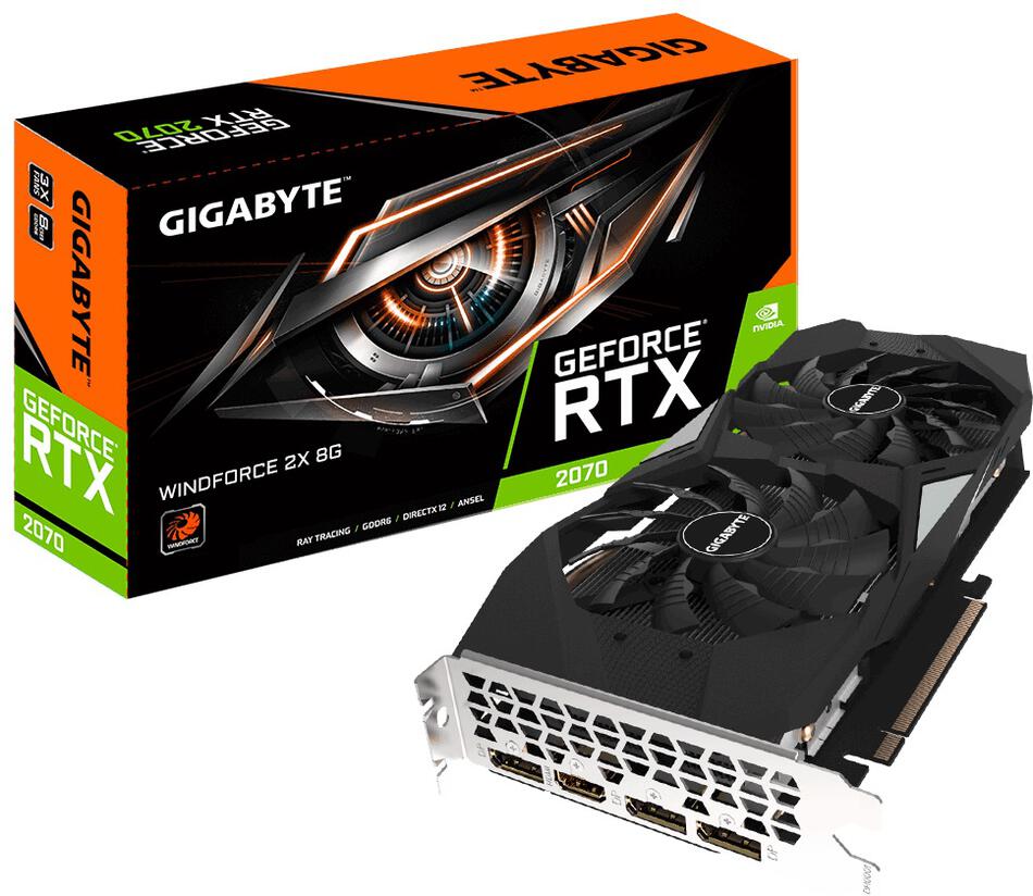 GIGABYTE GeForce® RTX 2070 WINDFORCE 2X 8G (GV-N2070WF2-8GD