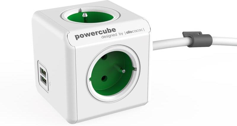 POWERCUBE Extended USB Green 1,5m ALLOCACOC