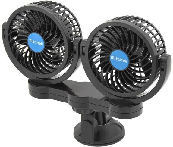 Ventilátor MITCHELL 07222 DUO na přísavku 12V COMPASS