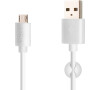 Datový a nabíjecí kabel FIXED s konektory USB/micro USB, 1 metr, bílý