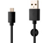 Datový a nabíjecí kabel FIXED s konektory USB/USB-C, USB 2.0, 1 metr, černý