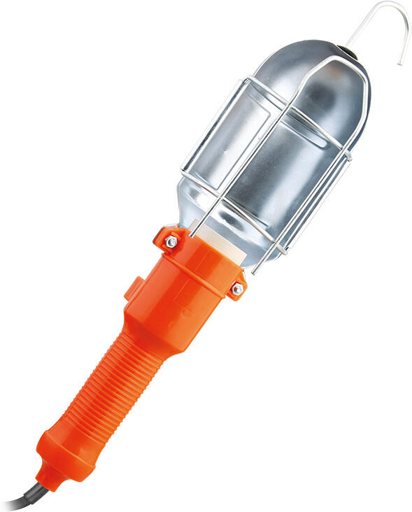 Solight montážní lampa, E27, AC 230V, 5m, oranžová s kovovou mřížkou