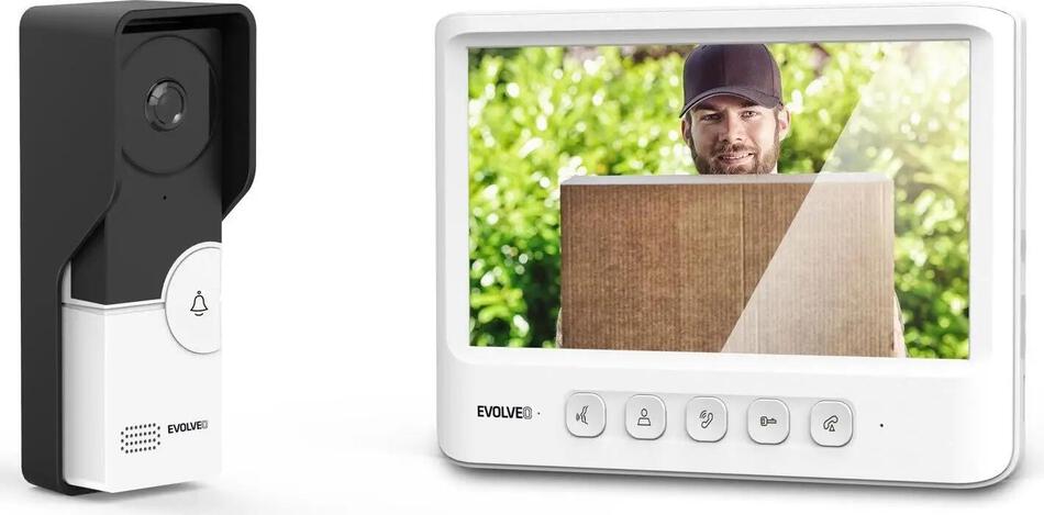 Set video dveřního telefonu EVOLVEO DoorPhone IK06 (DPIK06-W)