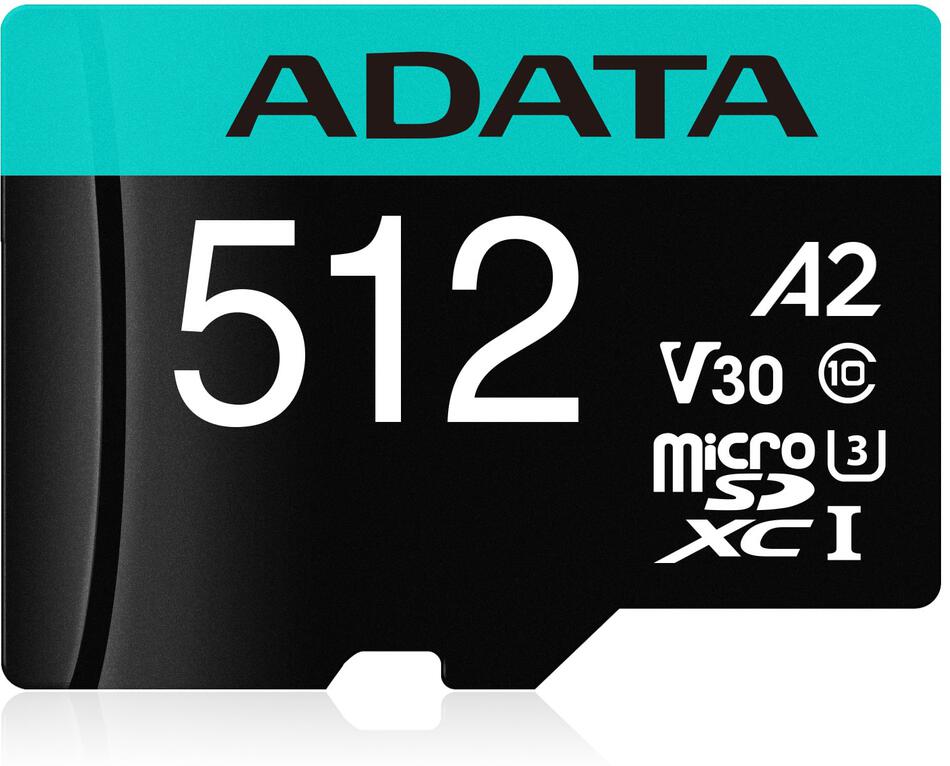 ADATA V30S/micro SDXC / 512GB / 100MBps / UHS-I U3 / Class 10/+ Adaptér (AUSDX512GUI3V30SA2-RA1)