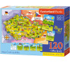 Puzzle TEDDIES MAPA ČESKÉ REPUBLIKY 120 dílků