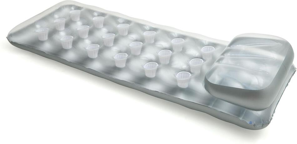 Nafukovací lehátko INTEX stříbrné, 188×71 cm