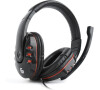 Gaming headset with volume control, glossy black (GHS-402)