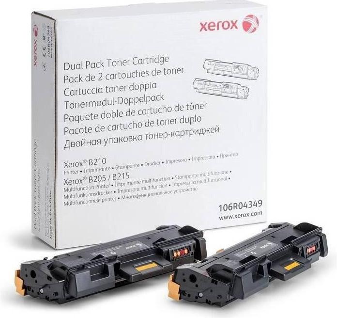 Xerox Dual Pack Toner Cartridge (2 X 3K) B2xx (106R04349)