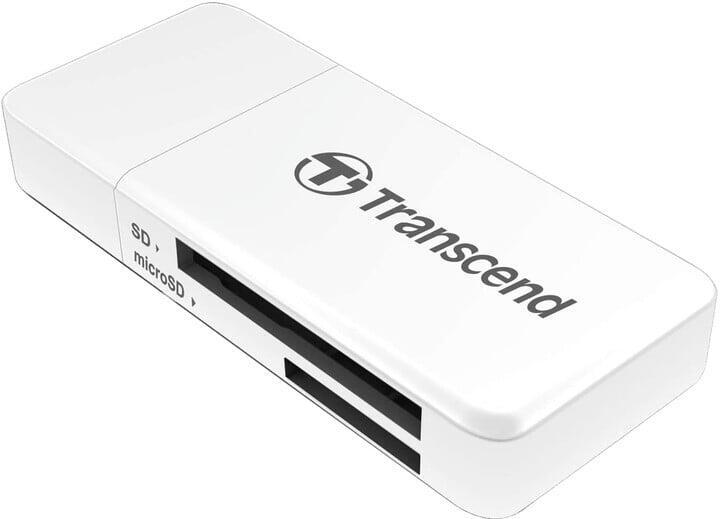 Transcend RDF5 USB 3.0 čtečka paměťových karet SDHC (UHS-I)/SDXC (UHS-I)/microSDHC (UHS-I)/microSDXC (UHS-I), bílá (TS-RDF5W)