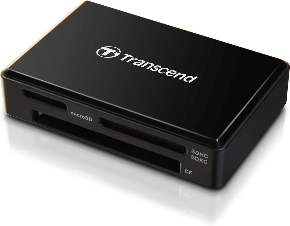 Transcend RDF8 USB 3.0 čtečka paměťových karet SDHC/SDXC (UHS-I), microSDHC/SDXC (UHS-I), CompactFlash (UDMA7), černá (TS-RDF8K2)