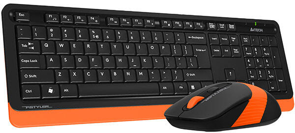 A4tech FG1010 FSTYLER set bezdr. klávesnice + myši, voděodolné provedení, oranžová barva