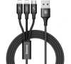 USB kabel 3v1 Rapid Series (černý) (CAMLL-SU01)
