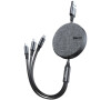 Kabel USB Baseus Fabric 3v1 (USB-C / Lightning / Micro)