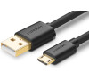 UGREEN Micro USB kabel 1.5m, zlacený, černý