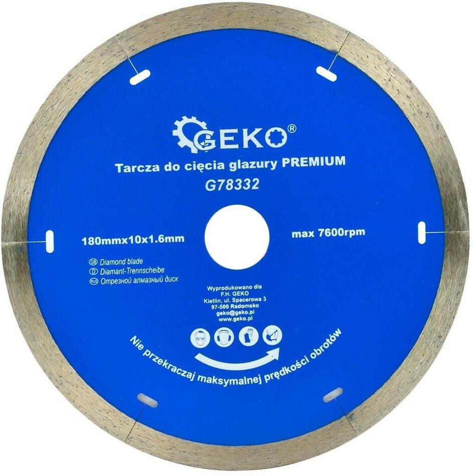 Kotouč diamantový řezný celoobvodový 180x10x22,2mm GEKO