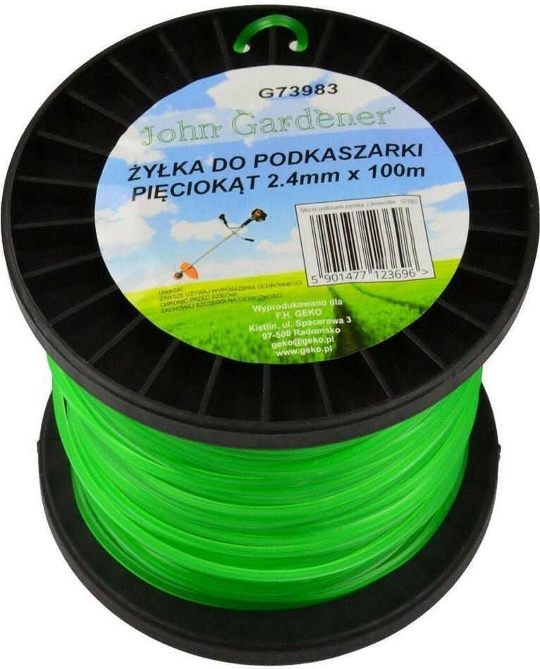 Struna do sekačky, pětiúhelníkový profil 2,4mm x 100m GEKO
