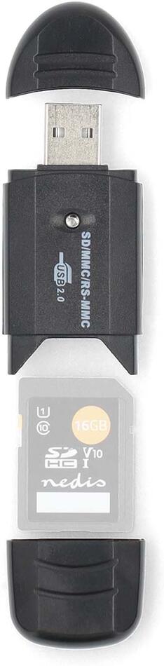 Nedis CRDRU2100BK - Čtečka Paměťových Karet / Multifunkční / USB 2.0