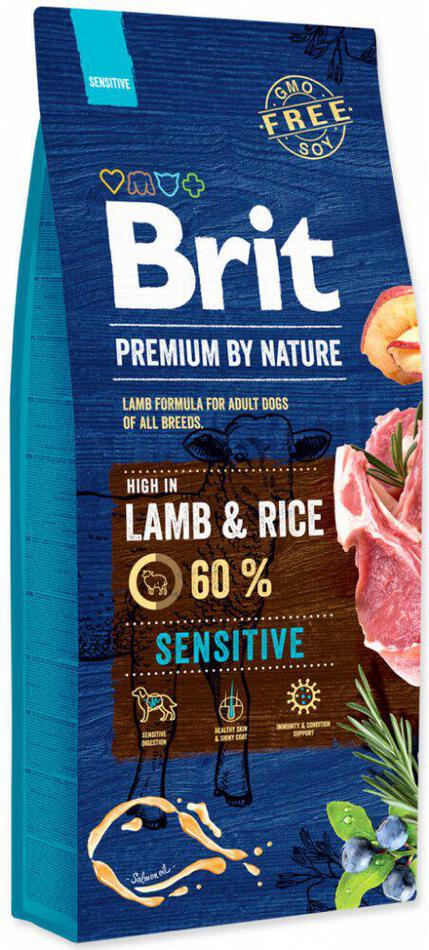 Granule pro psy Brit Premium Dog by Nature Sensitive Lamb, 15kg